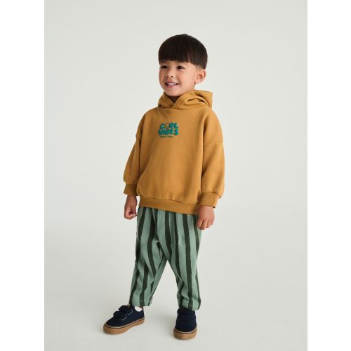 Rust Brown Cool Vibes Printed Hoodie and Joggers Set (3mths-7yrs)