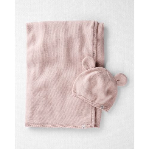 Baby Organic Cotton Sweater Knit Blanket and Cap Gift Set - Little Planet | Carter's