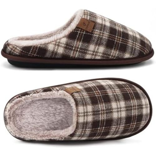 COFACE Unisex Mens Womens Memory Foam Scuff Slippers With Arch Support