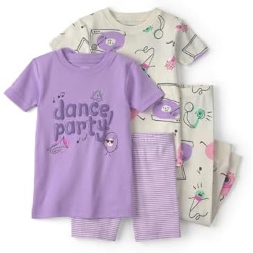 Carter's Girls' 4-piece Tight Fit Cotton Pajama Set