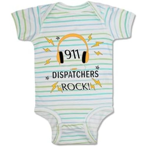 Cute Rascals Custom Baby Bodysuit 911 Dispatchers Rock! Boy & Girl Baby Clothes Funny Cotton