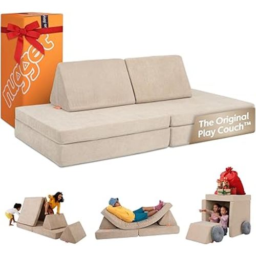 Nugget - The Original Play Couch for Kids - Modular Foam Children's Sofa for Playroom, Imagination, & Creative Open Ended Play - Washable & Convertible Playroom Furniture, Dunebuggy