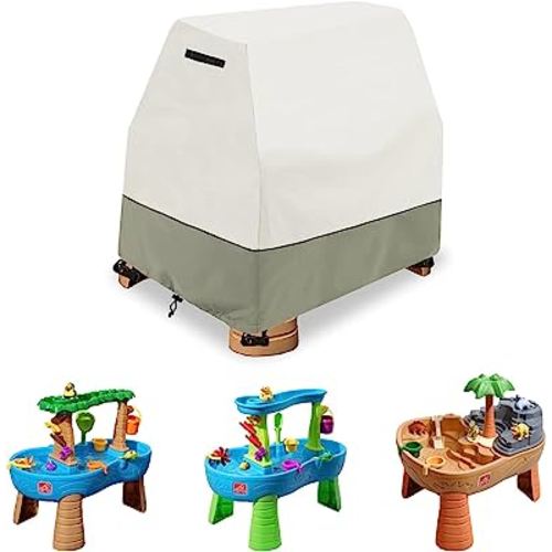 Kids Water Table Cover for Step2 Rain Showers Splash Pond Water Table,Outdoor Waterproof Dustproof Anti-UV Kids Water Play Table Cover,Cover Only.