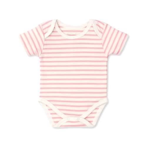 Kissy Love Basics Pink Stripes Short Sleeve Bodysuit