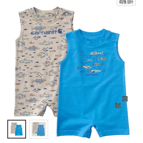 Boys' 2-Piece Sleeveless Fish Romper Set (Baby) | Carhartt