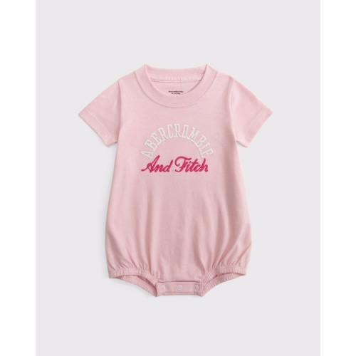 baby logo graphic bubble romper