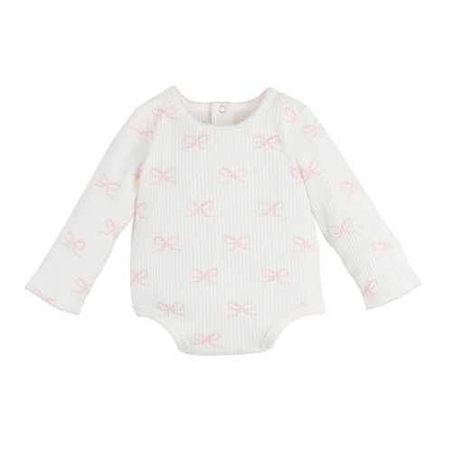 Cotton Ribbed Baby Girl Bodysuit | Perfect for 0-3 Months | Mud Pie