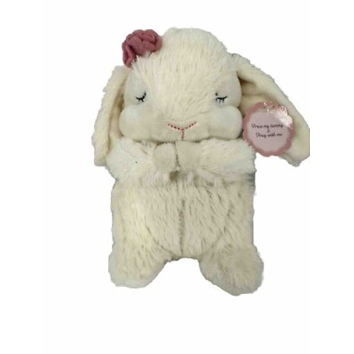 Tickle Main Bunny Rabbit Sound Praying Recites Now I Lay Me Down To Sleep 6.5”