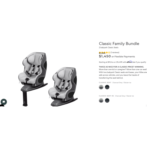 Classic Family Bundle
2 Babyark Classic Seats