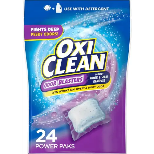 OxiClean Odor Blasters Odor and Stain Remover Laundry Power Paks, 24 Ct