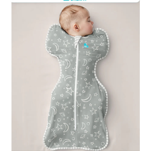 Swaddle Up™ 1.5 TOG Cotton Dusty Pink Moon and Back