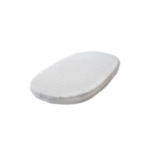Stokke® Sleepi™ V3 Bed Fitted Sheet - Stripes Away Pebbles by Pehr