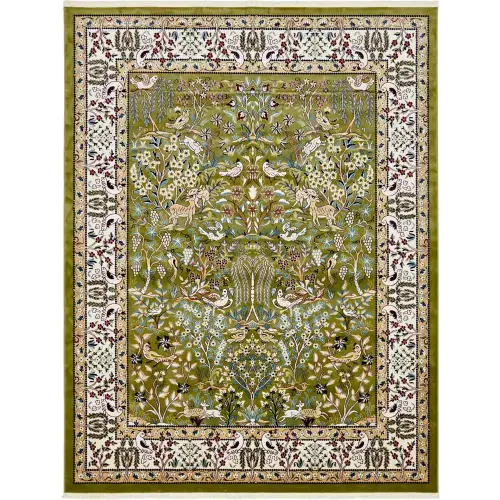 Green 7' 10 x 10' Nain Design Rug | Rugs.com