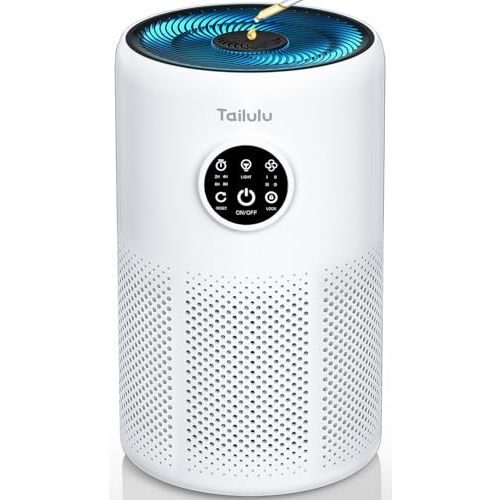 Air Purifiers for Home Pets Large Room Up to 1360 Ft², Tailulu D10 HEPA Air Purifiers for Bedroom with 15dB Sleep Mode, Air Filter for Pet Dander Smoke Odor Dust Pollen with Timer Fragrance Sponge