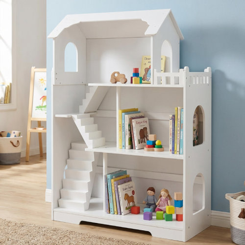 Neoglint Modern Dollhouse, 3 Tier Kids Dollhouse For Children Above 3 Years Old Role Playing | Wayfair