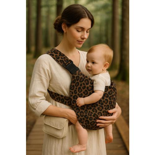 Baby Carrier Wrap Leopard Print – Soft Sling for Newborn & Toddler, Ergonomic and Breathable | Babywearing Gift