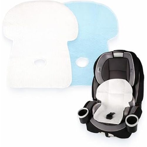 Disposable Seat Liners for Car & Travel (10-Pack), Leak-Proof Absorbent Pads, Protects Vehicle Seats, Strollers & Boosters from Spills, Odors & Moisture