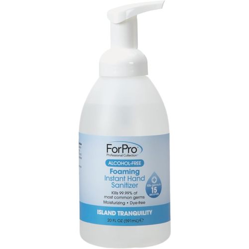 ForPro Alcohol-Free Foaming Instant Hand Sanitizer, Moisturizing, Dye-Free Formula, Island Tranquility Scent, 20 Fl Oz