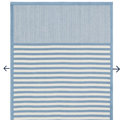 Sweet Pea Stripe Fog Mini Blanket