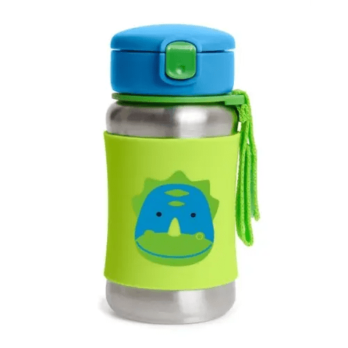 Zoo Stainless Steel Little Kid Straw Bottle - Dinosaur - Skip Hop | Carter's