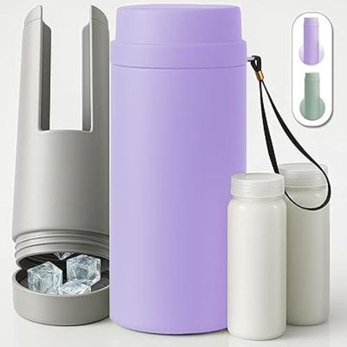 Portable Breast Milk Cooler Bottle: 30H Cooling Time, 2 x 150ml/5Oz, Durable BPA-Free Breastmilk Storage Bottles, Breastmilk Cooler, Travel Breastfeeding Milk Chiller for Baby
