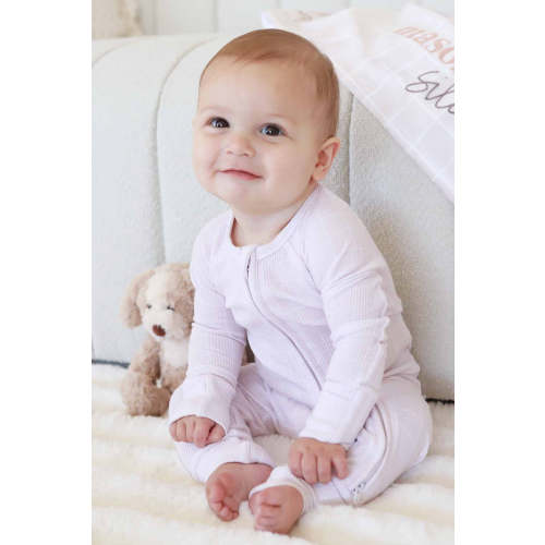 Sloane's Squares Bamboo Waffle Convertible Zip Romper