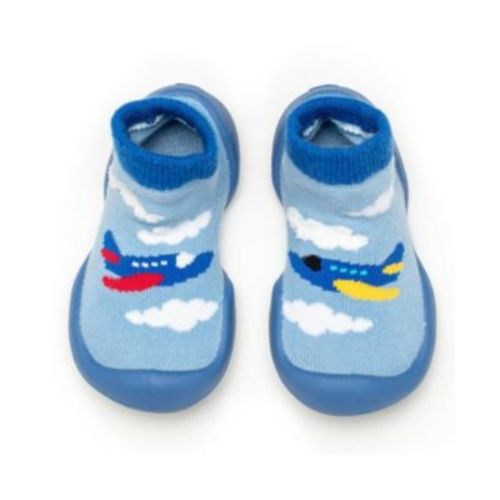 Infant Boy First Walk Sock Shoes Aeroplane