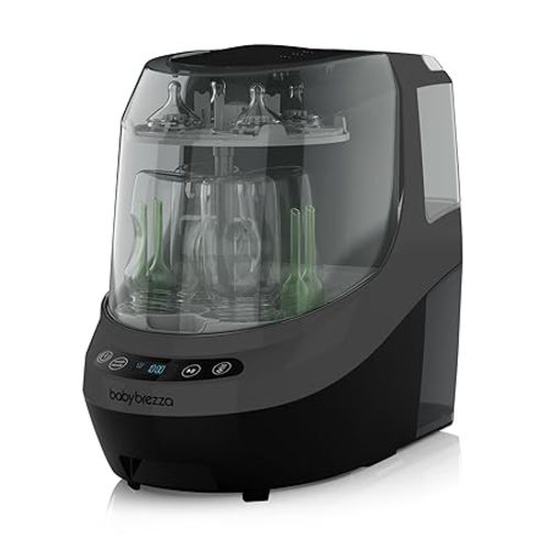 Baby Brezza Bottle Washer Pro - Baby Bottle Washer, Sterilizer + Dryer - All in One Machine Cleans Baby Essentials, Bottles + Pump Parts – Appliance Replaces Bottle Brushes & Drying Racks, Charcoal