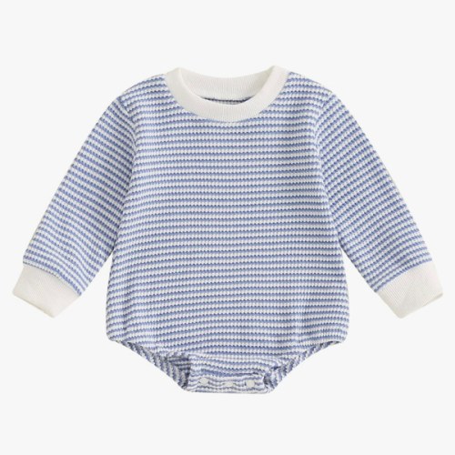 VISGOGO Unisex Baby Boy Girl Romper Waffle Newborn Infant Onesie Clothes Long Sleeve Bubble Oversized Romper Bodysuit Top