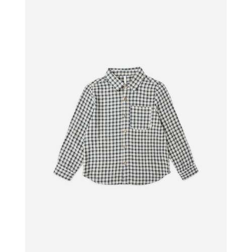 Collared Long Sleeve Shirt || Navy Check – Rylee + Cru