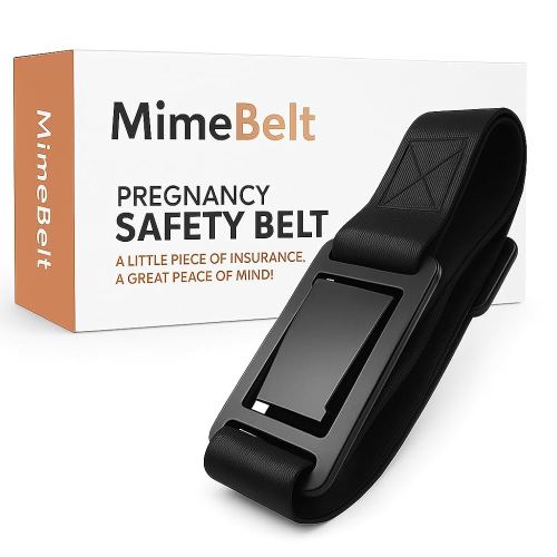 Mimi Belt Pregnancy Seat Strap Adjuster for Mother-Prevent The Abdomen from Stress Universal Fit Black Color