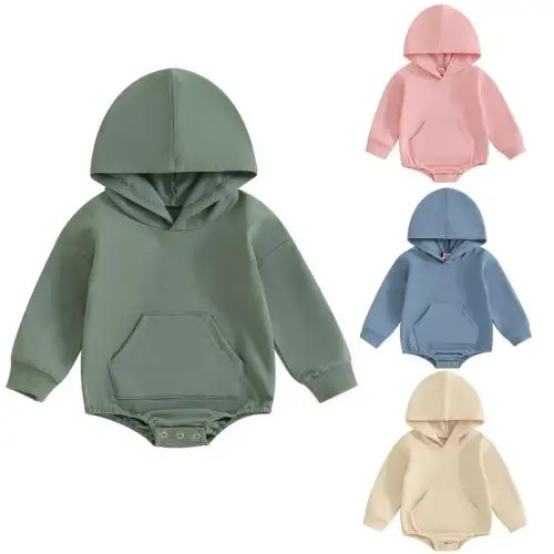 Baby Onesie Hooded Romper for Newborn Boys & Girls - TikTok Shop