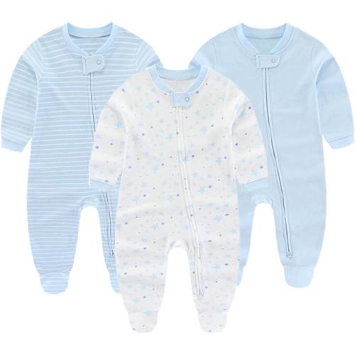 Fashion 3 Pack Solid Unisex Infants Clothes Baby Boys Girl Footed - TikTok Shop