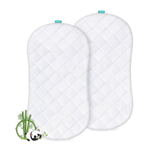Bassinet Mattress Protector, Universal Fit for Halo Bassinest Swivel and Hourglass/Oval Bassinet Mattress, Ultra Soft Waterproof and Breathable, 2 Pack