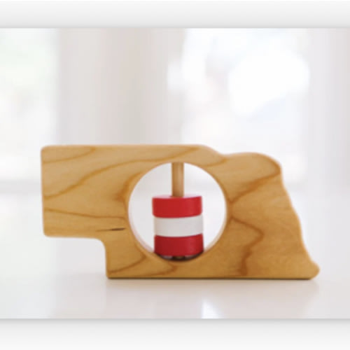 Nebraska State Wooden Baby Rattle™ - Bannor Toys
