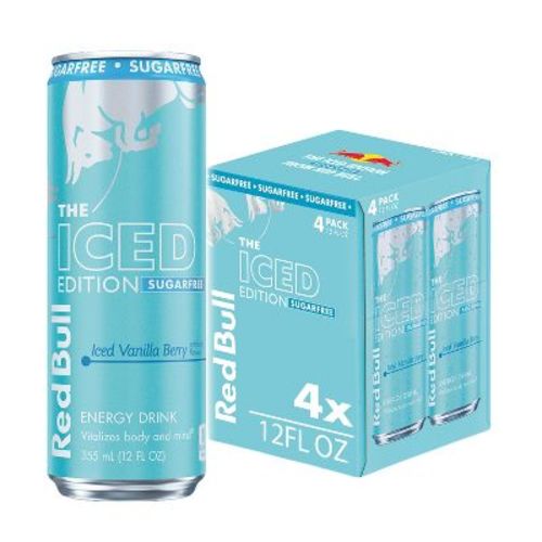 Red Bull Iced Edition Sugarfree Energy Drink - Iced Vanilla Berry 4pk/12 fl oz Cans