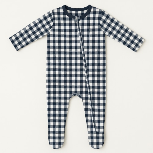 Gingham Footie Pajama – Waverles