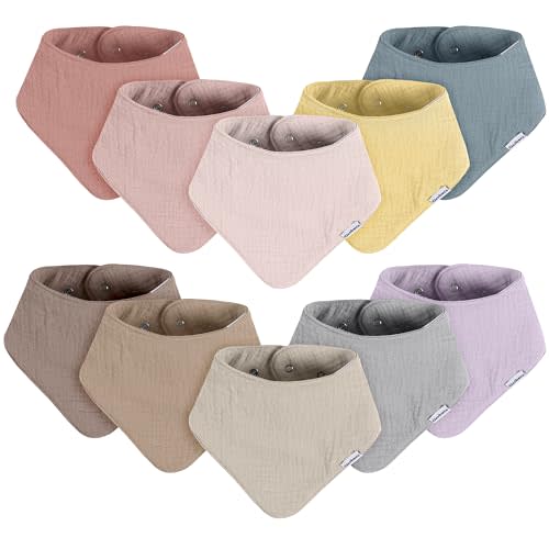 Gerber Unisex Baby Muslin Bandana Bibs