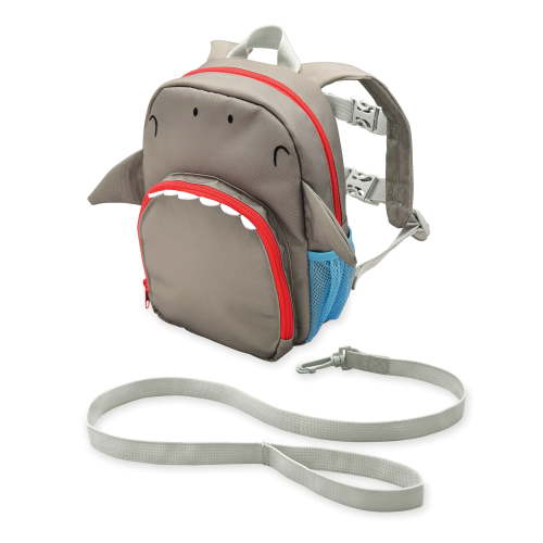 Goldbug Shark Backpack Harness with Removable Tether, Shark,Blue