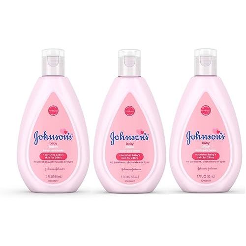 Johnson's Baby Lotion Travel Size 1.7 oz (50ml) - Pack of 3