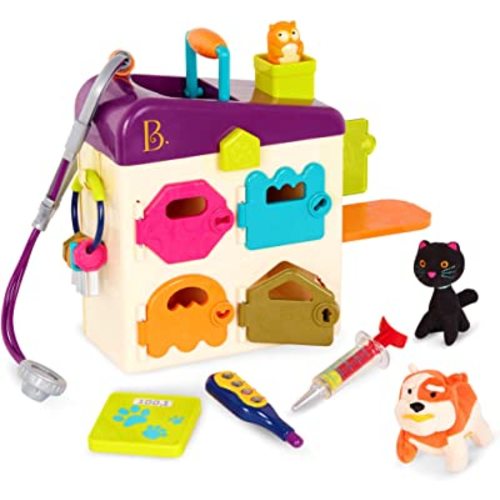 B. toys – Toy Vet Set For Toddlers, Kids – Pet Care – Pretend Play Set – Tools, Plush Toys – 2+ Years
