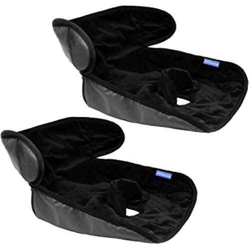 INFANZIA Dry Seat, Car Seat Protector Waterproof Carseat Liner Potty Training Toddlers, Baby and Infants, Piddle Pad for Carseats Strollers (Black, 2 Packs