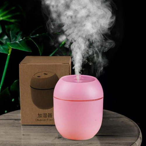 Portable Humidifier, Ultrasonic Warm and Cool Mist Humidifier with Colors Night Light, Small Personal Humidifier for Bedroom Home Desk Office Car Travel, Auto Shut-Off, Super Quiet
