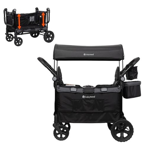Baby Trend Quest Plus 3-in-1 Stroller Wagon, Dash Black
