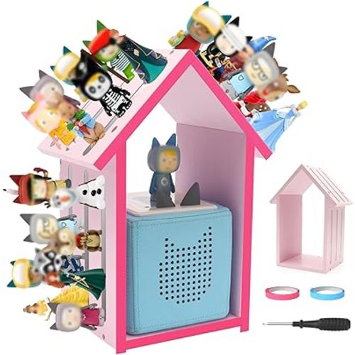 House for Tonies Box Figures Shelf Magnetic Storage Holder Display Pink