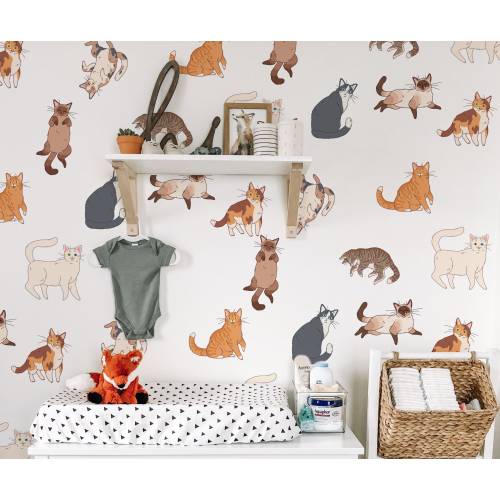 Cats Wall Decals Pet Funny Stickers, LF298