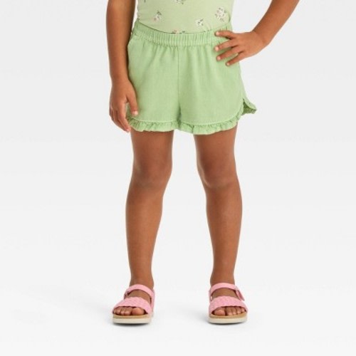 Toddler Girls' Elevated Shorts - Cat & Jack™, Color: Green, Size: 2T