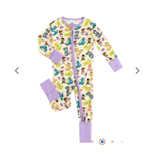FancyPrince Cartoon Dragon Baby Bamboo Zipper Romper Pajamas