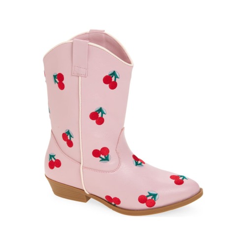 Kids' Cher Cherry Embroidered Western Boot, 5 M