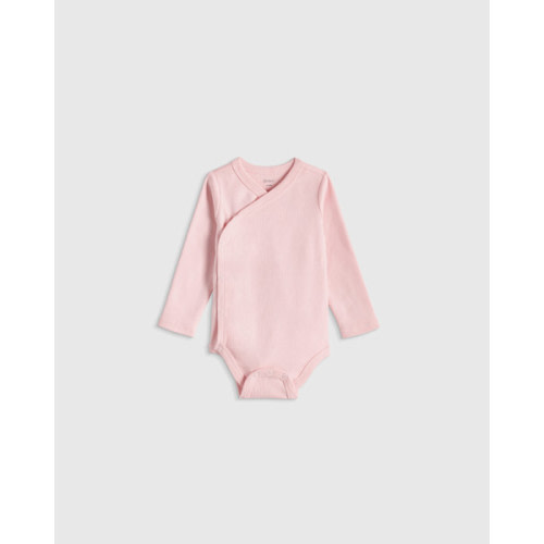 100% Organic Cotton Long Sleeve Kimono Bodysuit - Baby in Farmer's Market